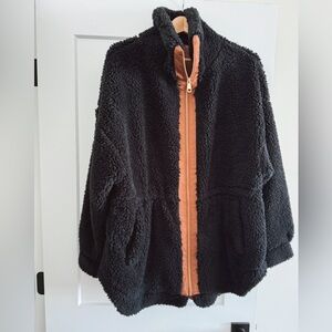 Summersalt Brand Black & Brown Teddy Beat Jacket 1X